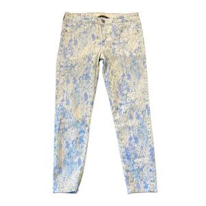 Abercrombie & Fitch blue green floral skinny jeans size 28/6